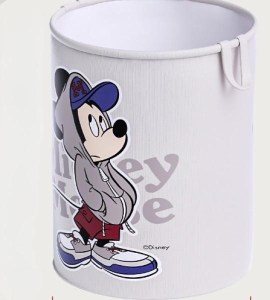 سلة قماش ابيض و ميكي ماوس