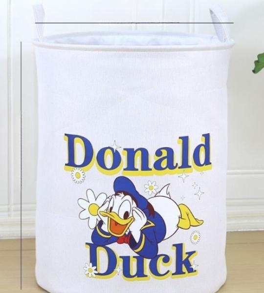 سلة قماش ابيض و بطوط