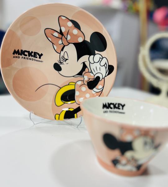 ميني ماوس صحن وزبدية